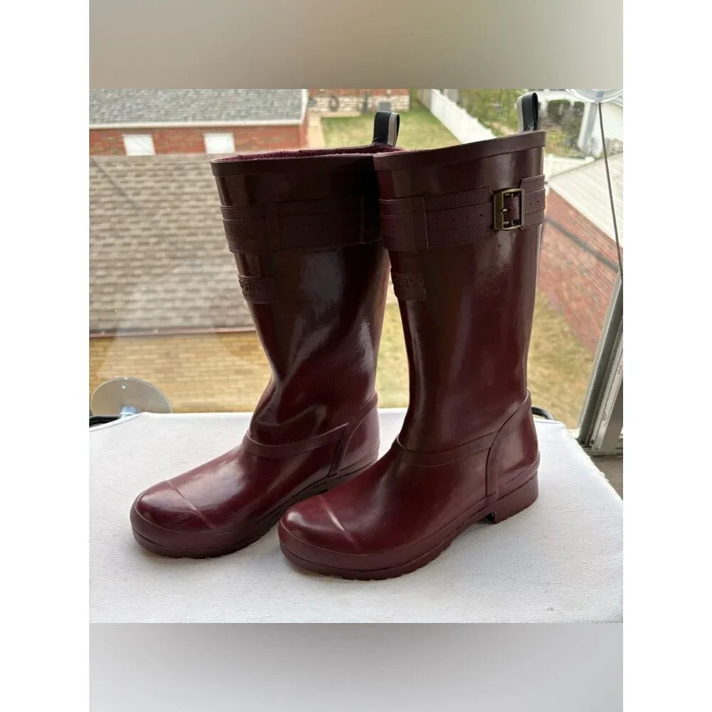 Sperry Burgundy Women's Rain Boots
